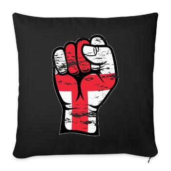 England flag fist hand used - Sofa pillowcase 17,3'' x 17,3'' (45 x 45 cm) - black - Front