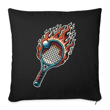 Badminton - Housse de coussin décorative 45 x 45 cm - noir - Devant