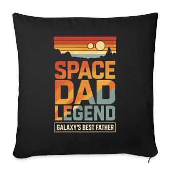 Dadalorian Papa - Space Dad Legend - Best Father - Sofa pillowcase 17,3'' x 17,3'' (45 x 45 cm) - black - Front
