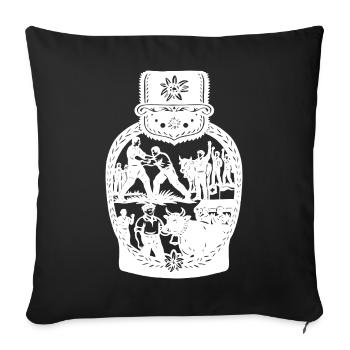 Schwingerkonig_white - Housse de coussin décorative 45 x 45 cm - noir - Devant