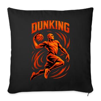 Basketball Dunk Throw Player Dunking Gift - Sofa pillowcase 17,3'' x 17,3'' (45 x 45 cm) - black - Front