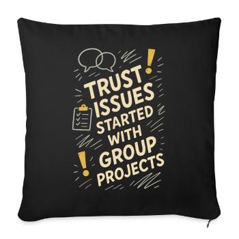 Future psychologist diagnose me - Sofa pillowcase 17,3'' x 17,3'' (45 x 45 cm) - black - Front