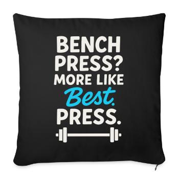 Drôle de développé couché Meme Spot Me Bro Powerlifting - Housse de coussin décorative 45 x 45 cm - noir - Devant