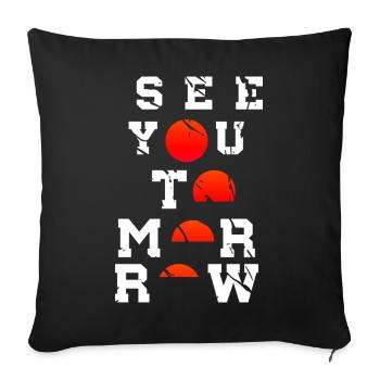 See You Tomorrow Inspiration Art Chinois Tradition - Housse de coussin décorative 45 x 45 cm - noir - Devant