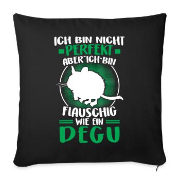 Degu not perfect Common degu - Sofa pillowcase 17,3'' x 17,3'' (45 x 45 cm) - black - Front