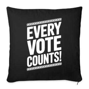 Every Vote Counts - Sofa pillowcase 17,3'' x 17,3'' (45 x 45 cm) - black - Front