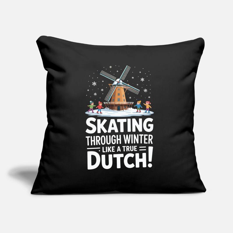 Skating Through Winter Like a True Dutch Sofa pillowcase 17,3'' x 17,3'' (45 x 45 cm)