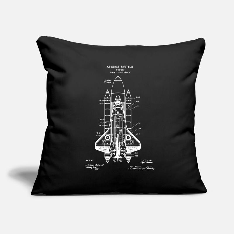 Plan de la navette spatiale Housse de coussin décorative 45 x 45 cm