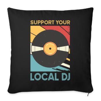 Cadeaux de la tenue DJ - Housse de coussin décorative 45 x 45 cm - noir - Devant