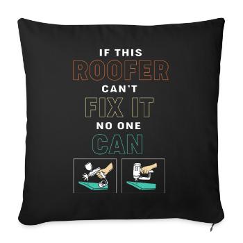 Couvreur - Housse de coussin décorative 45 x 45 cm - noir - Devant