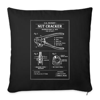 Patent Nutcracker Blueprint - Sofa pillowcase 17,3'' x 17,3'' (45 x 45 cm) - black - Front