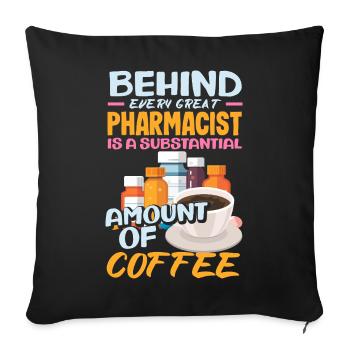 Apotheker Pharmazeutisch-technischer - Sofakissenbezug 45 x 45 cm - Schwarz - Vorne