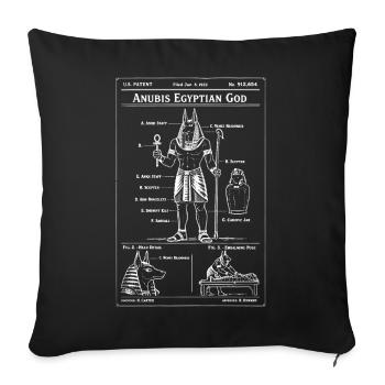 T-shirt Icône du Plan Anubis - Housse de coussin décorative 45 x 45 cm - noir - Devant