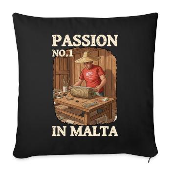 Malta Pyro Passion - Sofa pillowcase 17,3'' x 17,3'' (45 x 45 cm) - black - Front