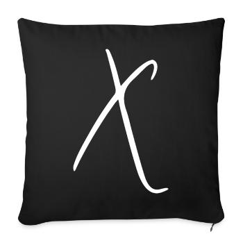 X - Sofakissenbezug 45 x 45 cm - Schwarz - Vorne