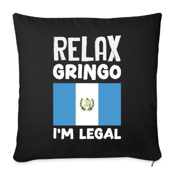 Guatemala Flag T-Shirt Pride & Home Chapín - Sofa pillowcase 17,3'' x 17,3'' (45 x 45 cm) - black - Front