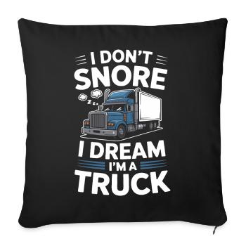 Truck Driver Trucker Diesel Long Haul Truck - Sofa pillowcase 17,3'' x 17,3'' (45 x 45 cm) - black - Front