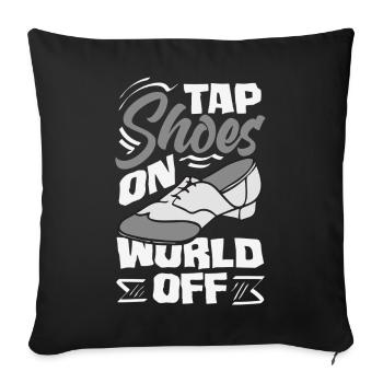 Tap dancers, tap shoes, tap dance - Sofa pillowcase 17,3'' x 17,3'' (45 x 45 cm) - black - Front
