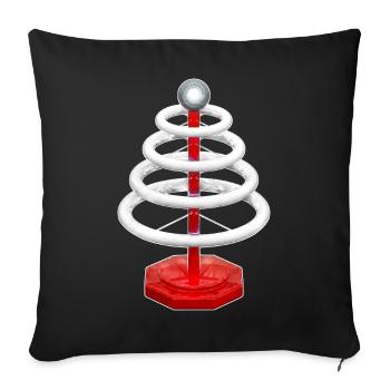 Sapin de Noël électrique - Housse de coussin décorative 45 x 45 cm - noir - Devant