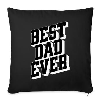 Meilleure faute de frappe 3D de Papa de tous les temps - Housse de coussin décorative 45 x 45 cm - noir - Devant