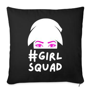 Girl Squad Pink Augen Frauen Party Geschenk - Sofakissenbezug 45 x 45 cm - Schwarz - Vorne