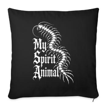Scolopender species - Sofa pillowcase 17,3'' x 17,3'' (45 x 45 cm) - black - Front