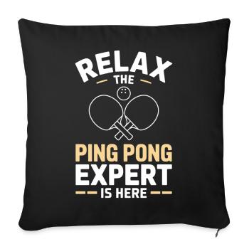 Table Tennis Ping Pong Table Tennis Player Gift - Sofa pillowcase 17,3'' x 17,3'' (45 x 45 cm) - black - Front