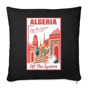 Algeria Off The System – Colorful Landscape - Sofa pillowcase 17,3'' x 17,3'' (45 x 45 cm) - black - Front