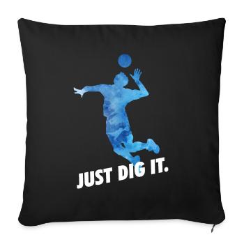 Volleyball Beach Volleyball - Sofa pillowcase 17,3'' x 17,3'' (45 x 45 cm) - black - Front