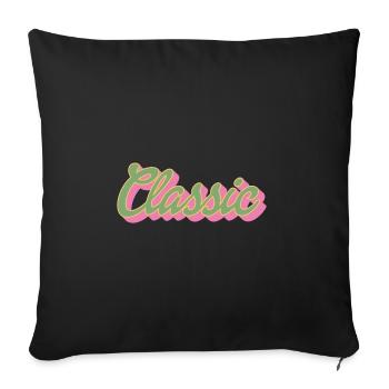 Classic Lettering | Colors can be changed - Sofa pillowcase 17,3'' x 17,3'' (45 x 45 cm) - black - Front