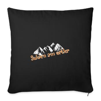 Sulden on the Ortler - Sofa pillowcase 17,3'' x 17,3'' (45 x 45 cm) - black - Front