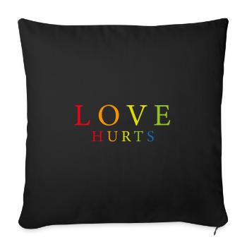 Love hurts - Sofa pillowcase 17,3'' x 17,3'' (45 x 45 cm) - black - Front