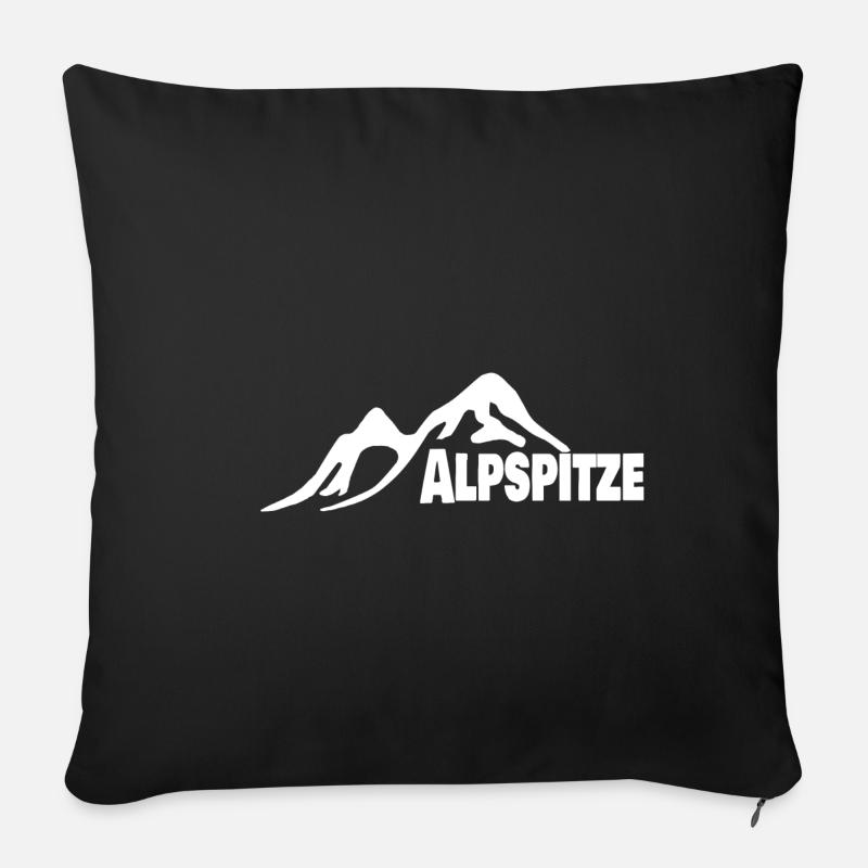 alpspitze - Sofa pillowcase 17,3'' x 17,3'' (45 x 45 cm) - black