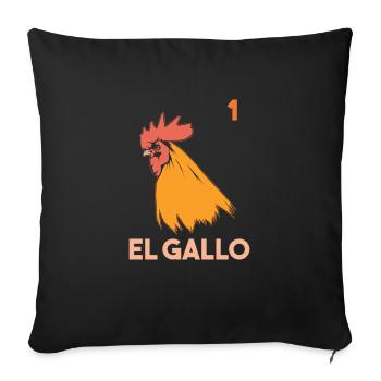LOTERÍA El Gallo Loterie Coq jeu de chance - Housse de coussin décorative 45 x 45 cm - noir - Devant