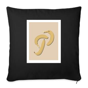 Andy Warhol Bananas - Sofa pillowcase 17,3'' x 17,3'' (45 x 45 cm) - black - Front