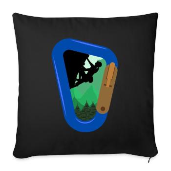 Sport Climbing Rock Climbing - Sofa pillowcase 17,3'' x 17,3'' (45 x 45 cm) - black - Front