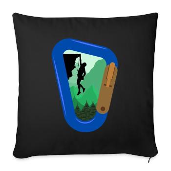 Canyoning Rock Climbing - Sofa pillowcase 17,3'' x 17,3'' (45 x 45 cm) - black - Front