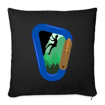 Mountain Climbing Rock Climbing - Sofa pillowcase 17,3'' x 17,3'' (45 x 45 cm) - black - Front