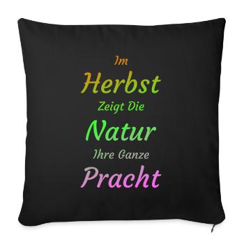Herbst Herbstlich Natur Umwelt - Sofakissenbezug 45 x 45 cm - Schwarz - Vorne