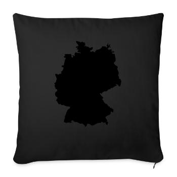 allemagne - Housse de coussin décorative 45 x 45 cm - noir - Devant