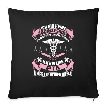 PTA - pharmaceutical technical assistant - Sofa pillowcase 17,3'' x 17,3'' (45 x 45 cm) - black - Front