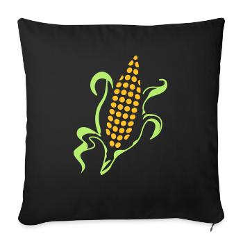 husked corn on the cob - Sofa pillowcase 17,3'' x 17,3'' (45 x 45 cm) - black - Front
