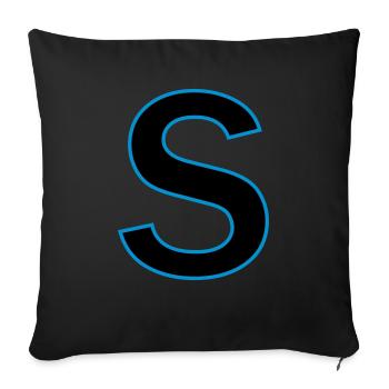 letter s vector - Sofa pillowcase 17,3'' x 17,3'' (45 x 45 cm) - black - Front