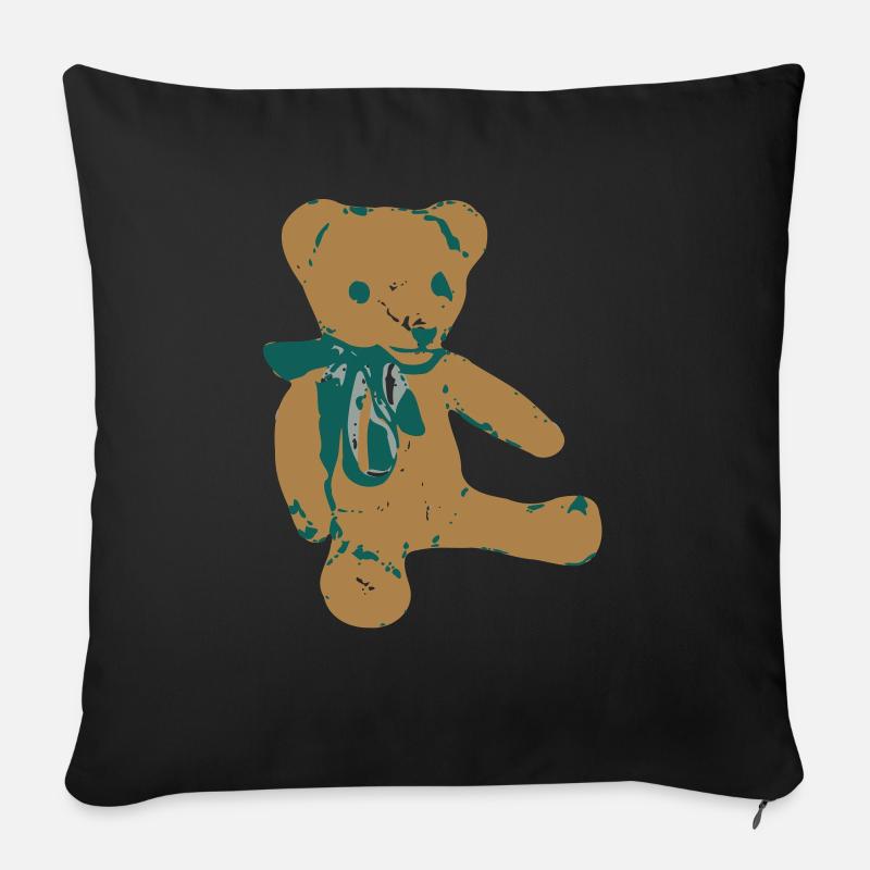 Teddy Bear - Housse de coussin décorative 45 x 45 cm - noir