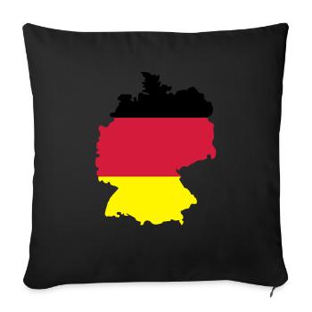 Deutschland - Housse de coussin décorative 45 x 45 cm - noir - Devant