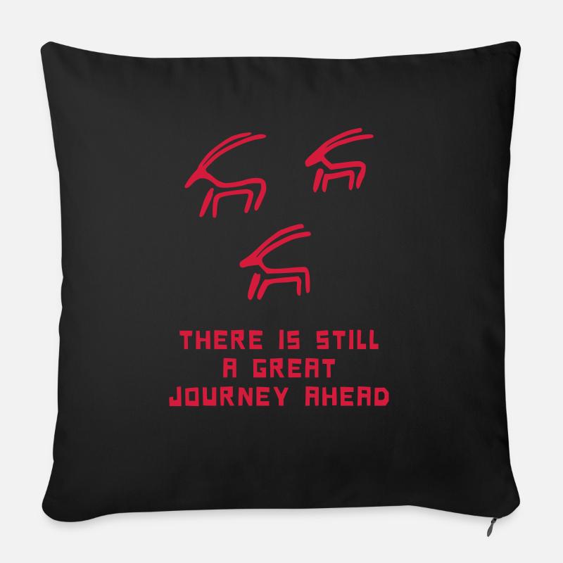 there is still a great journey ahead - Sofakissenbezug 45 x 45 cm - Schwarz
