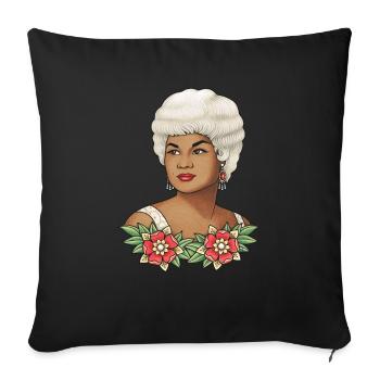 ETTA - Sofa pillowcase 17,3'' x 17,3'' (45 x 45 cm) - black - Front