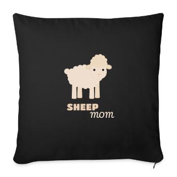 Bergere amant idée cadeau mère maman maman maman - Housse de coussin décorative 45 x 45 cm - noir - Devant