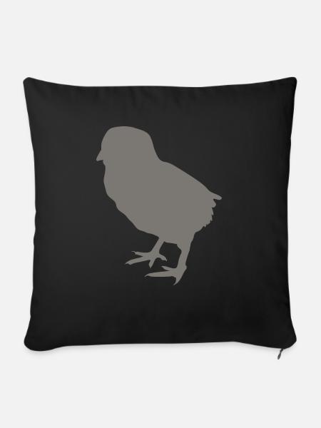 Küken - Sofakissenbezug 45 x 45 cm - Schwarz