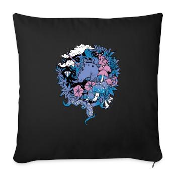 einhorn - Sofakissenbezug 45 x 45 cm - Schwarz - Vorne
